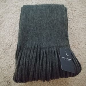 NWT Lucky Brand Gray Blanket Scarf Fringe